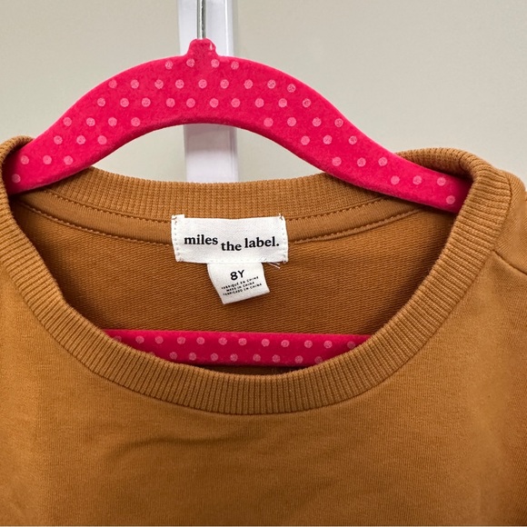 MILES THE LABEL Lasso Heart on Dijon Terry Top SIZE 8y - Picture 3 of 5